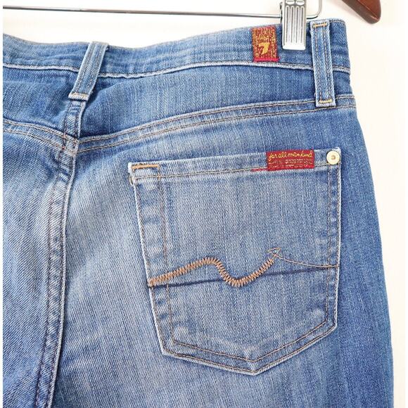 7 For All Mankind Size 26 Gwenevere Skinny Jeans Medium Blue Wash - Picture 9 of 12